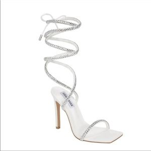 Steve Madden heels with silver rhinestones